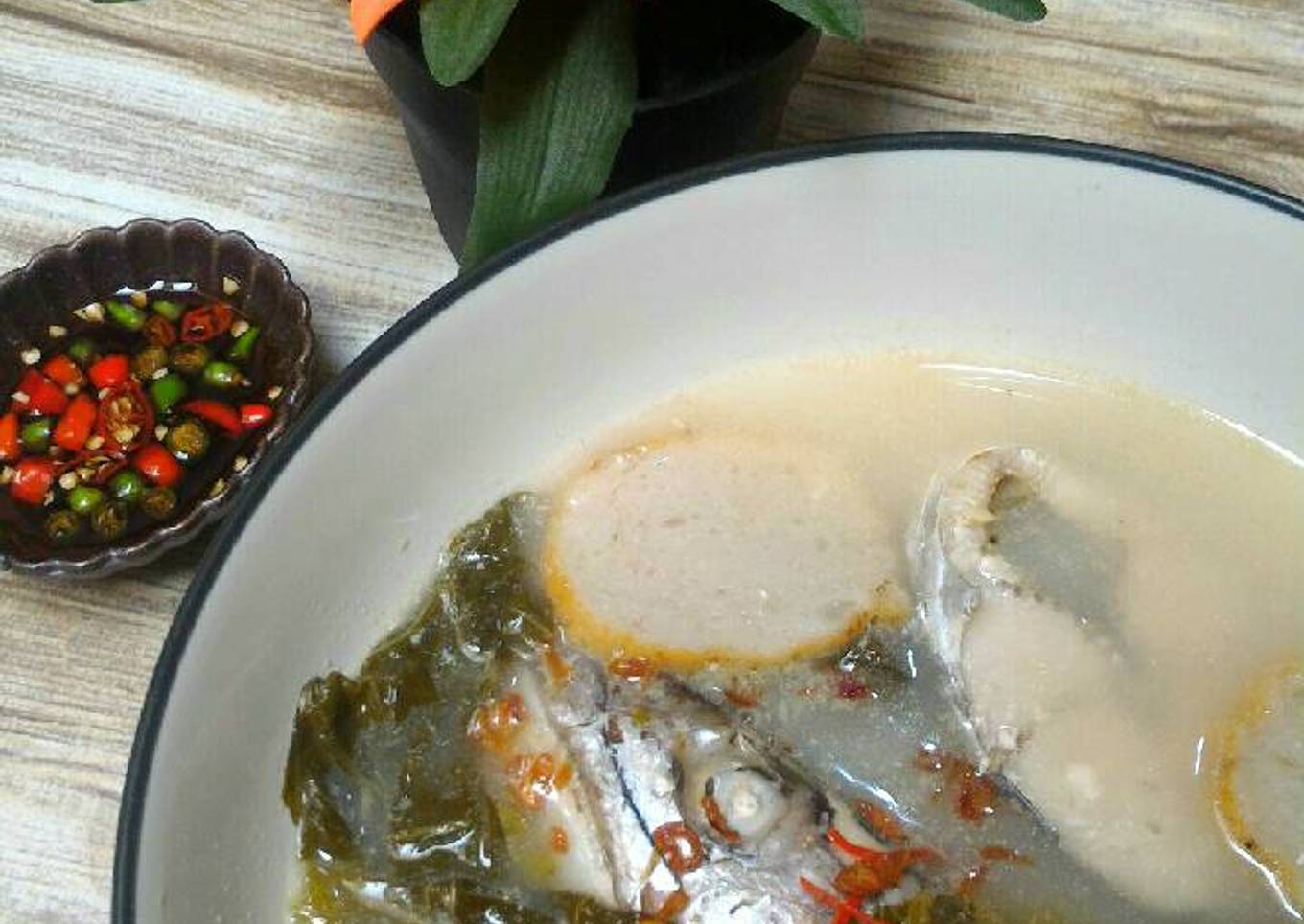 Sup IKAN SAYUR ASIN ala Mei's Kitchen