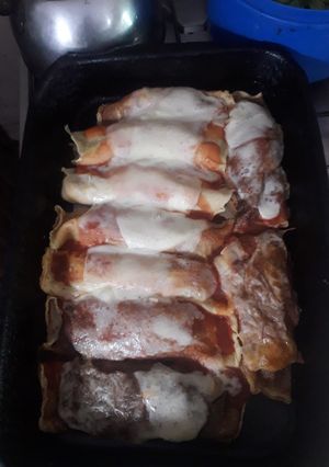 Una foto de Canelones de lentejas