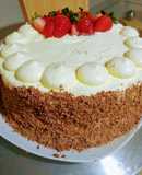 Torta de Choco-vainilla relleno de Ganache de Chocolate Blanco