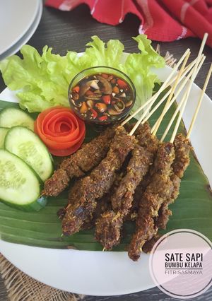 Foto resep Sate Sapi Bumbu Kelapa #kitaberbagi
