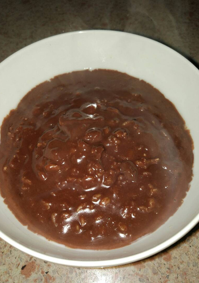 Una foto de Gachas o "porridge" de avena con chocolate