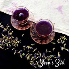 A picture of Butterfly Pea flower Tea.