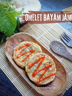 Foto resep Omelet Bayam Jamur