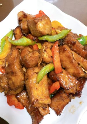 醬炒鯊魚肉 的食譜成品照片
