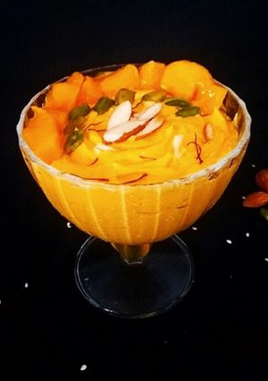 A picture of Aamrakhand/ Mango Shrikhand.