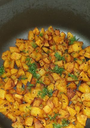 A picture of Crispypotatoe bite#15minsorlesscooking challenge.