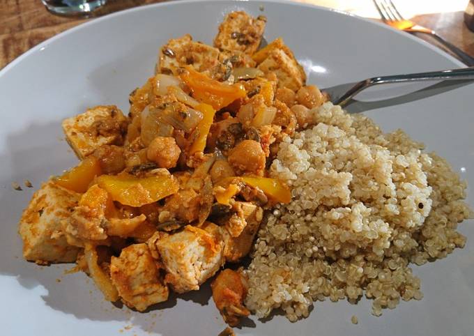 Tofu and Chickpea Thai Satay Curry 🥘🤤 Recipe