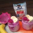 Pinky Overnight Oats (Dragon Fruit & Banana)