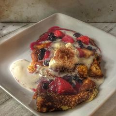 A picture of Keto pancakes.