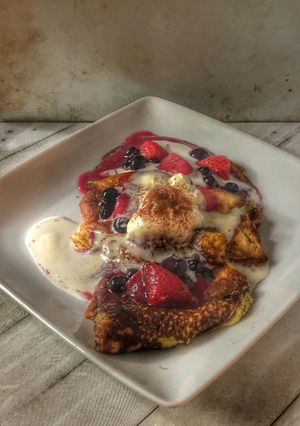 A picture of Keto pancakes.