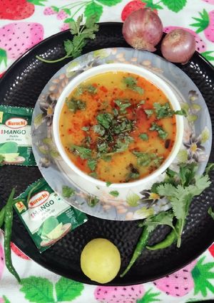 A picture of Amti dal (Maharashtrian Amti dal).