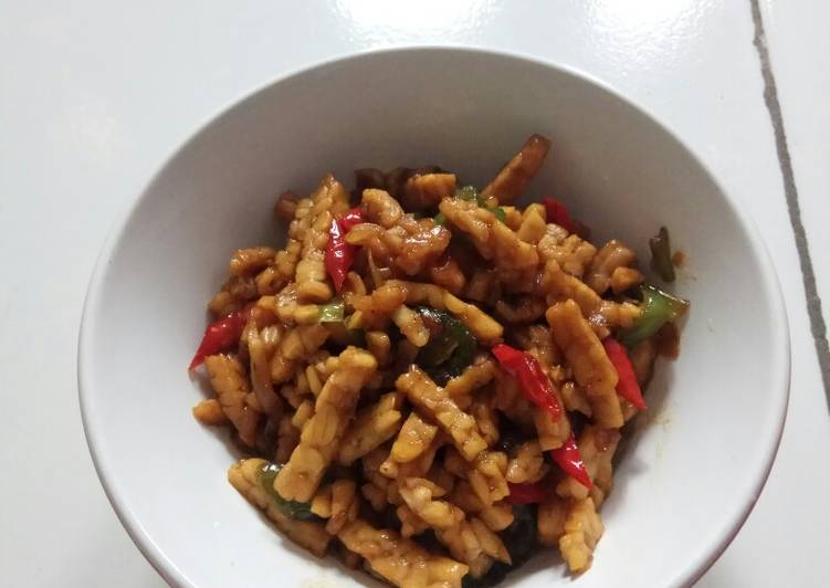 Bahan memasak Tempe Saos Tiram, Enak Banget