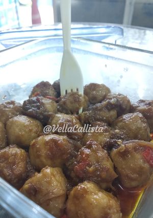 Foto resep Pentol Masak Pedas