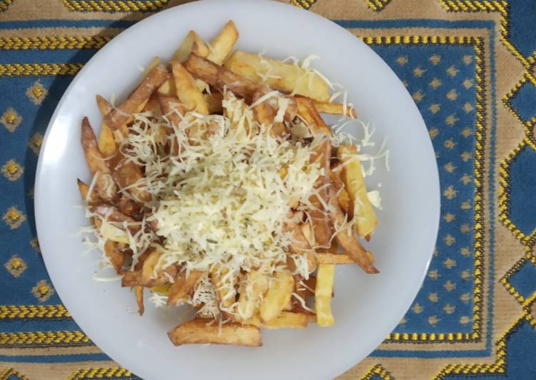 Recipe of Tasty "Salty Cheesy French Fries"