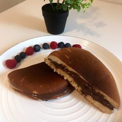 Eggless Dora cake / Dora pancake A picture of Eggless Dora cake / Dora pancake.