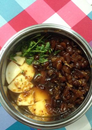 Hình của món Đậu hũ sốt tương hột.