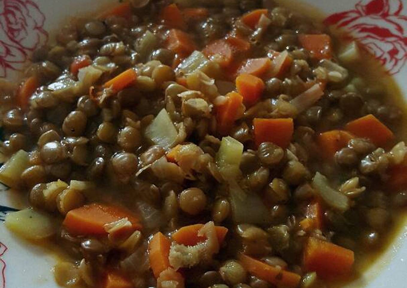 Lentejas con vegetales