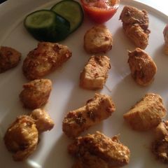Tikka boti chunks A picture of Tikka boti chunks.