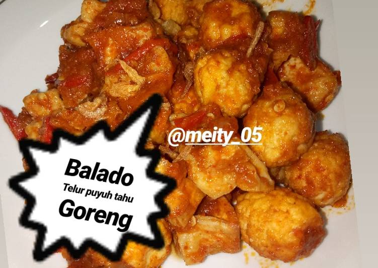 Balado telur puyuh tahu goreng