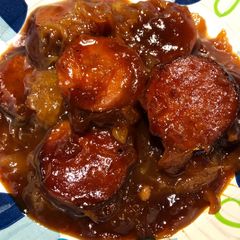 A picture of Crockpot Sweet and Sour Keilbasa.