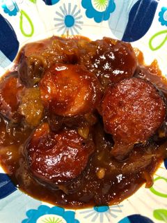 A picture of Crockpot Sweet and Sour Keilbasa.