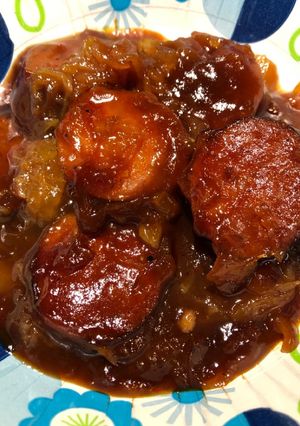 A picture of Crockpot Sweet and Sour Keilbasa.