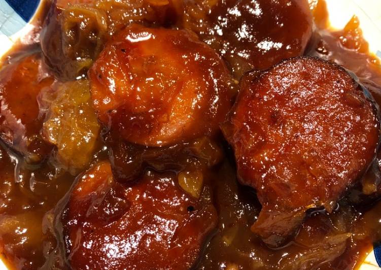 Crockpot Sweet and Sour Keilbasa