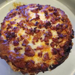 A picture of Portobello pizza.