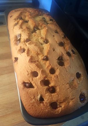 Una foto de Budín con chips de chocolate