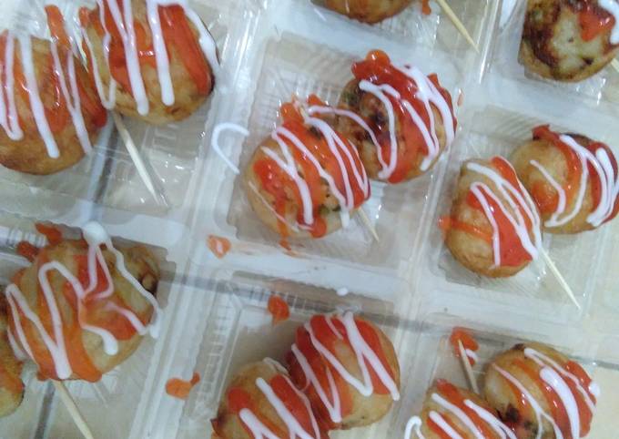 Resep Takoyaki isi Seafood, ekonomis untuk jualan tanpa taburan katsuoboshi, Lezat Sekali