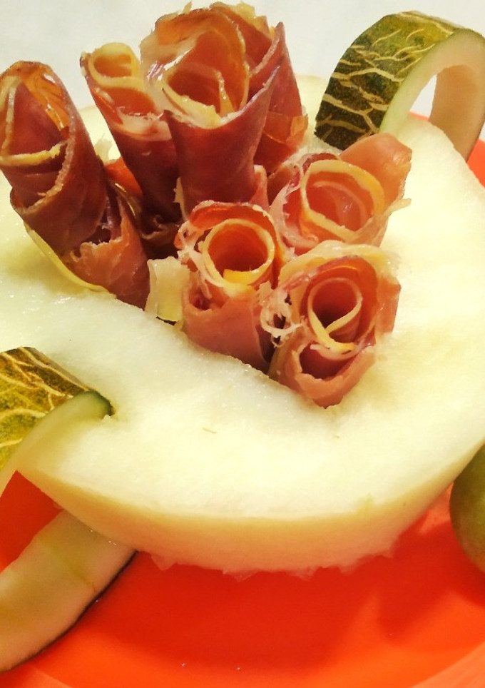 Una foto de Melón con jamón