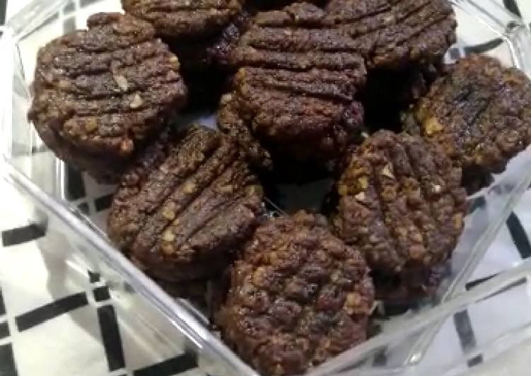 Dark Choco Cookies (no mixer, no bake)