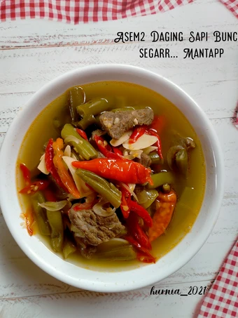 Langkah Mudah untuk Membuat Resep Asem2 Daging Sapi Buncis segarr&mldr; Mantapp Anti Ribet, Enak