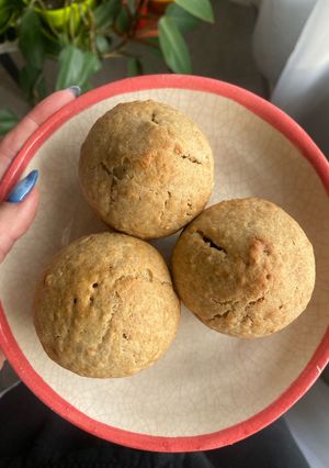 Una foto de Cupcakes de banana y mantequilla de maní