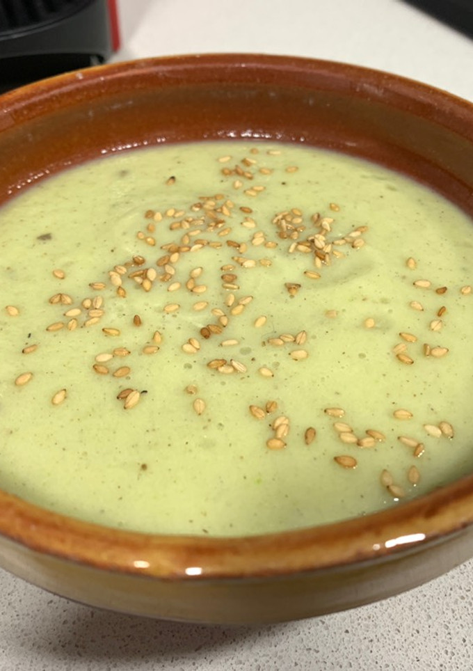 Una foto de Crema de calabacín a la trufa