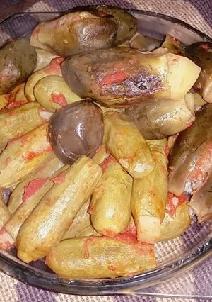 صورة لوصفة محاشي كوسة وباذنجان 😋