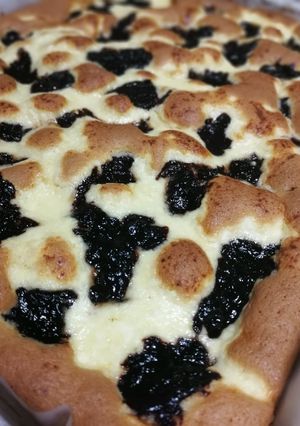Túrós-szilvalekváros kevert süti recept fotója