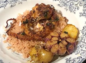 Foto de Polvo À Lagareiro com Batatas ao Murro + Arroz de Polvo