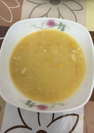 صورة لوصفة شوربة كريمة الذره