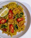 Vegan Linguine in Curried Cream