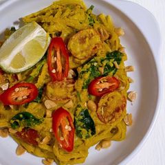 Vegan Linguine in Curried Cream A picture of Vegan Linguine in Curried Cream.