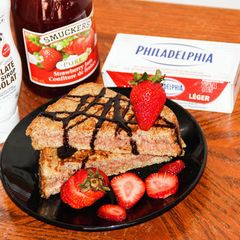 A picture of Strawberry Cheesecake Stuffed French Toast.
