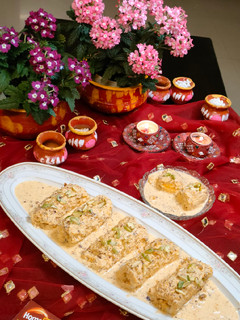A picture of Bread Rasmalai.