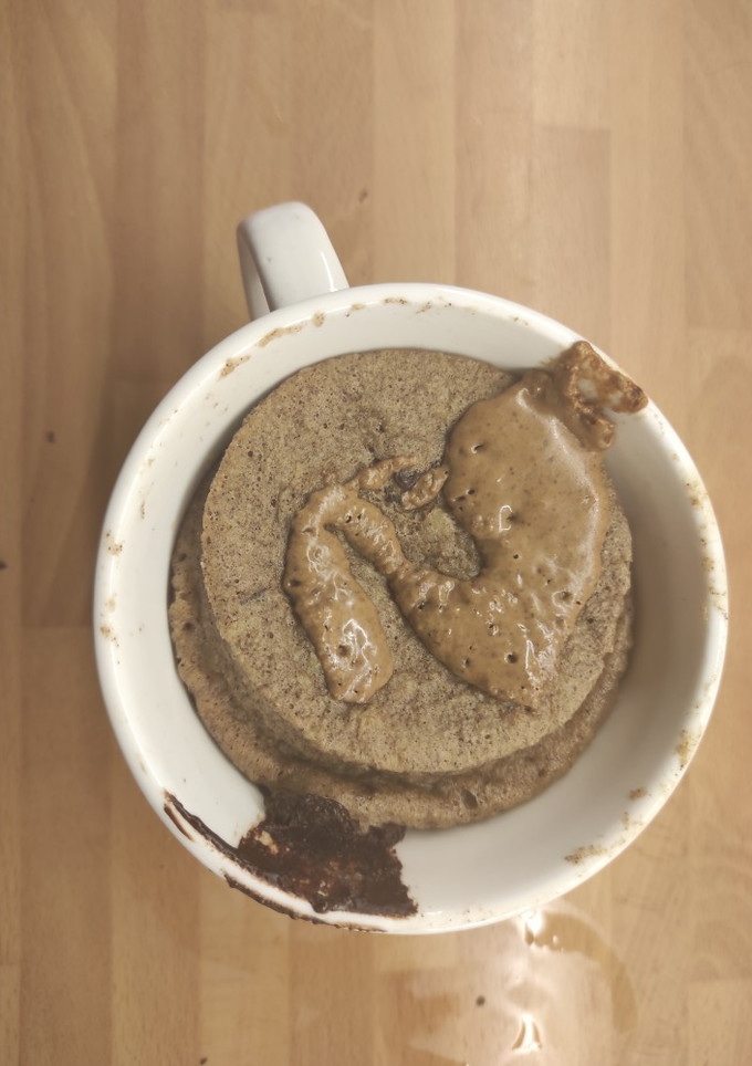 Una foto de Mug cake de plátano