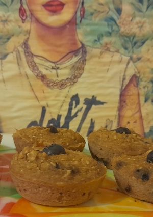 Una foto de Muffins de Arándanos, sin azúcar ni gluten