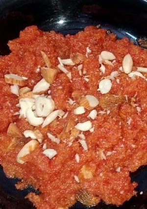 A picture of Gajar ka halwa.