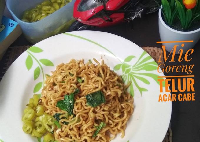 Mudah Banget Memasak Resep Mie Goreng Telur Acar Cabe Hijau