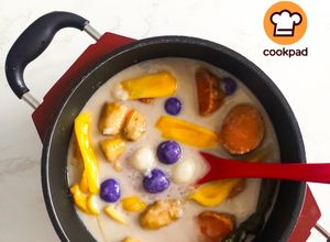 Gambar Bubur Bebola Tepung Pulut (Filipino Ginataang Bilo-Bilo)