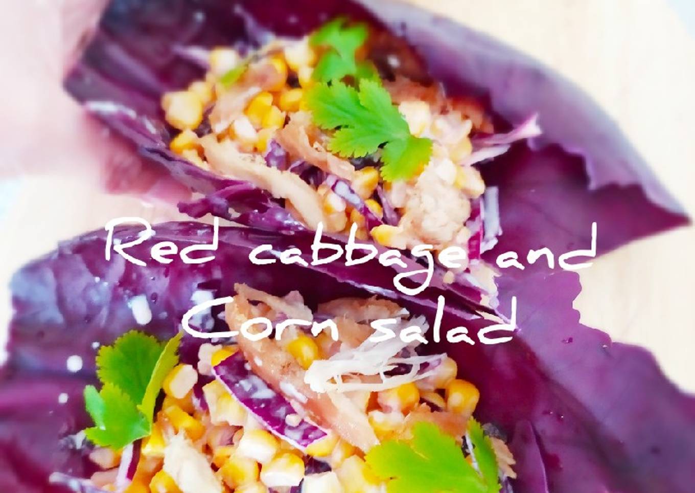 Red cabbage & corn salad