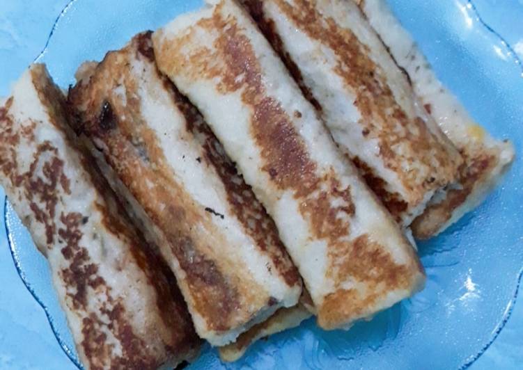 Cara Gampang Membuat French Toast Choco Banana, Enak Banget